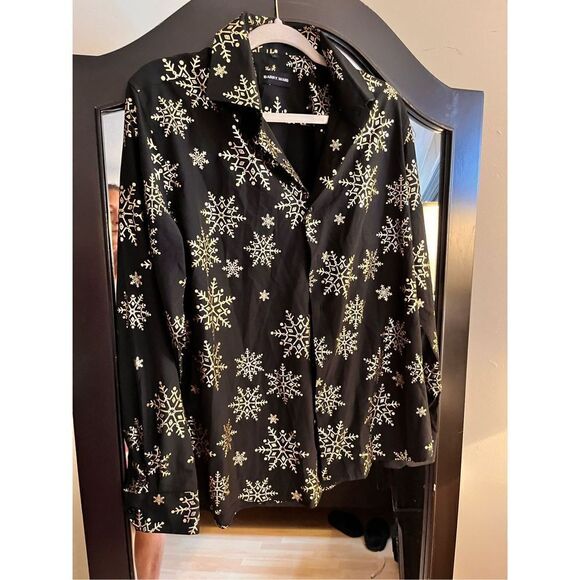 NEW Men Shirt Party Button down Long Sleeve Shirt L - Picture 4 of 4